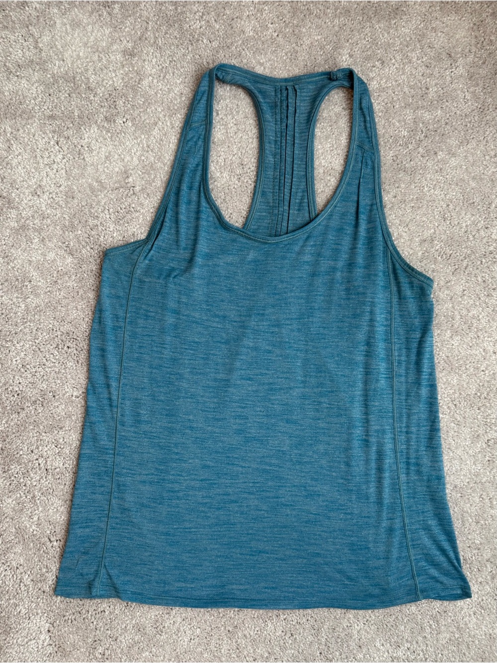 Lululemon Women's Scoop Neck Racerback Tank Top Heathered Teal - Fits like an 8